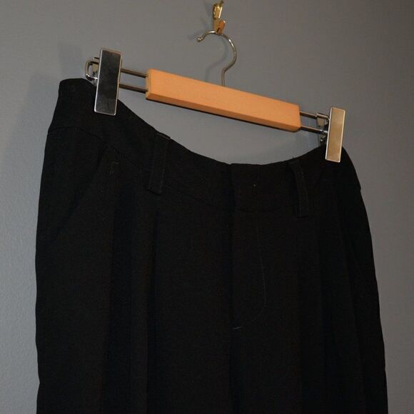 Alice + Olivia Silk Blend Tapered Leg Black Trousers Sz 6 - Picture 7 of 9